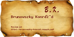 Brunovszky Konrád névjegykártya